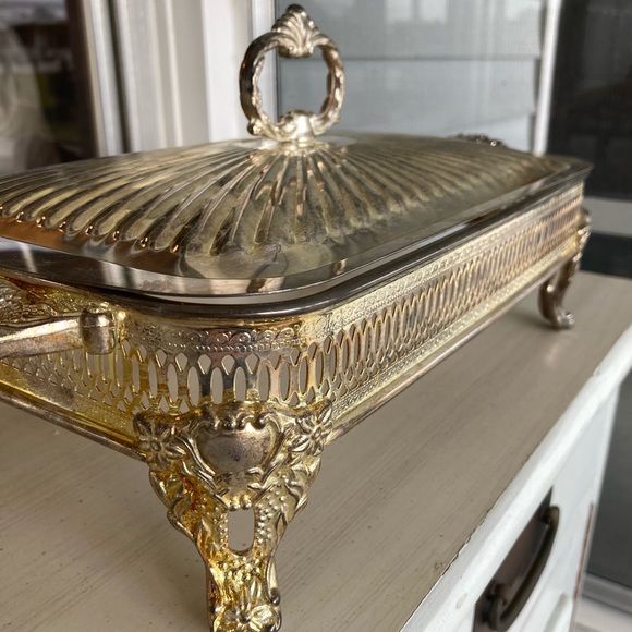 Other Vintage Silver Plated Chafing Dish Holder With Lid Poshmark